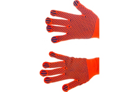 Утепленные, акриловые перчатки с защитой от скольжения Зубр ЭКСПЕРТ 10 класс, сигнальный цвет, р.S-M 11464-S