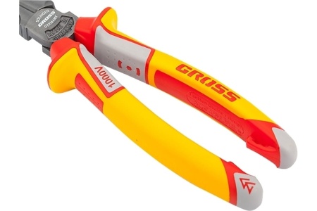 Бокорезы GROSS 180 мм, трехкомпонентные диэлектрические рукоятки, до 1000 В 17582