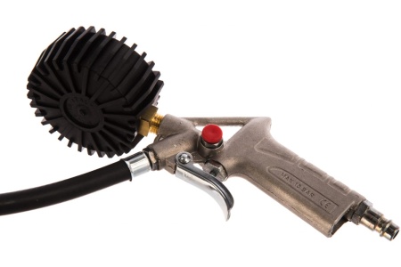 Пистолет для подкачки шин с манометром (диаметр 63мм, удлиненное сопло) NEO Tools 12-544