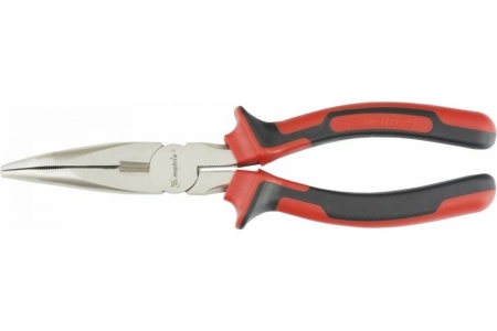 Длинногубцы NICKEL 200 мм изогнутые MATRIX 17424