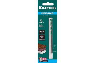 Сверло по керамограниту KRAFTOOL Keramo 5x90 мм 29175-090-5