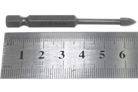 Сверло по керамике и стеклу с четырьмя режущими лезвиями PROFI 4 мм STAYER2985-04_z01