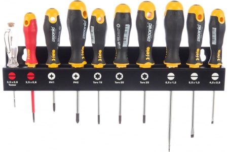 Набор отверток, диэлектрическая отвертка и отвертка тестер напряжения 10 шт. Felo Ergonic 40091013