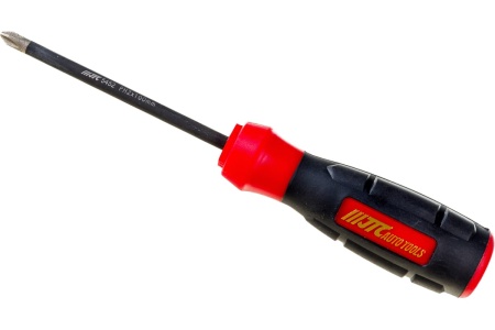 Отвертка крестовая JTC PH2x100мм профессиональная с противоскользящей рукояткой 5452 Отвертка крестовая JTC PH2x100мм профессиональная с противоскользящей рукояткой 5452