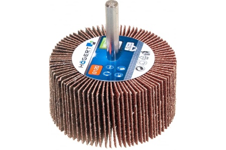 Круг шлифовальный лепестковый радиальный (60x30 мм; хвостовик 6 мм; P120) Hogert Technik HT8D014