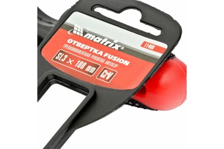Отвертка SL3,0х100 мм MATRIX Fusion Anti slip 11408