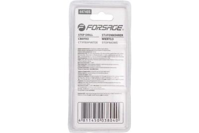 Сверло ступенчатое спиральное в блистере (4-32 мм; HSS 4241) Forsage F-44740S 29856