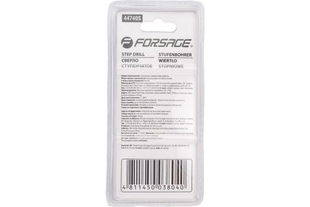 Сверло ступенчатое спиральное в блистере (4-32 мм; HSS 4241) Forsage F-44740S 29856