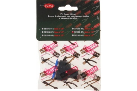 Фитинг Y-образный с наружной резьбой (8 мм; 1/4") для пластиковых трубок ROCKFORCE RF-SPX08-02