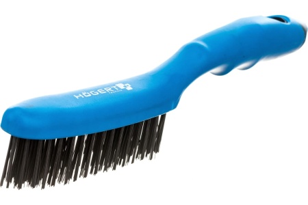 Проволочная щетка HOEGERT TECHNIK четырехрядная, стальная проволока HT3B621