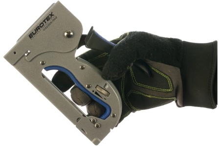 Металлический степлер с обрезиненной ручкой EUROTEX тип скобы №53, 4-14мм 032305-002