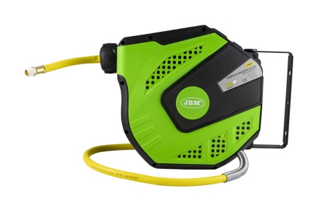 Воздушный шланг на самоскручивающейся зеленой катушке (12 м; 9.5 мм; 3/8") JBM 53581