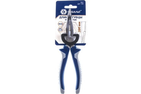 Длинногубцы изогнутые (200 мм) КОБАЛЬТ 647-185