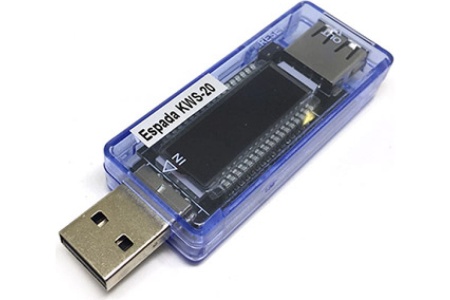 Цифровой тестер USB Espada KWS-V20, 4 параметра, (синий) 41421
