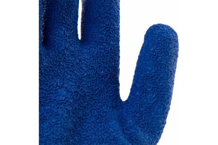 Трикотажные полиэфирные перчатки СИБРТЕХ латексное рельефное покрытие, размер 9 677525