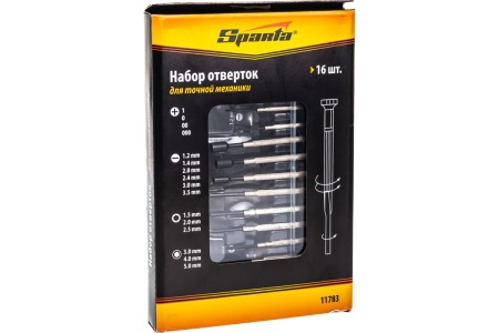 Набор отверток для точной механики 16шт SPARTA 11783