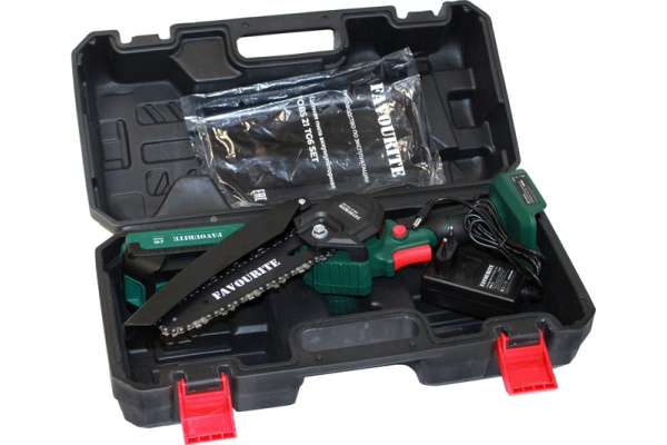 Цепная аккумуляторная пила FAVOURITE 21 В, 2 А*ч OBS 21 TG6 SET