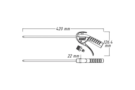 Пистолет для обдува Hazet 9040P-2