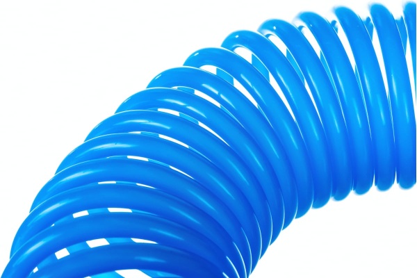 Шланг спиральный синий с быстросъемными соединениями профи (20 м; 5х8 мм; 20 бар) Pegas pneumatic 4915