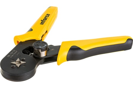 Квадратные пресс клещи Inforce с регулировочным винтом, 0.2-10 мм2 06-19-12