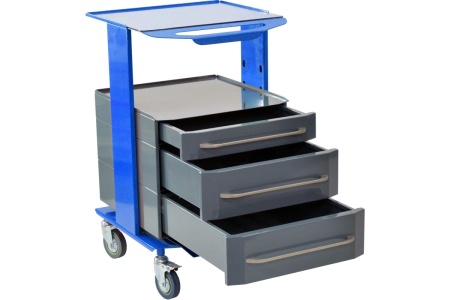 Тележка-тумба для инструментов Zatesov на три ящика SIPS-03-BLUE