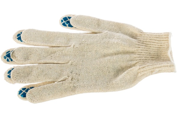 Трикотажные перчатки Россия ПВХ-покрытие Шахматный облив, 10 класс 67776