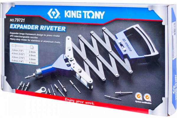 Заклепочник KING TONY "гармошка" 3.2-6.4 мм 79721