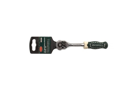 Реверсивная трещотка с резиновой ручкой ROCKFORCE 1/4" L-155мм, 72зуб. RF-80722