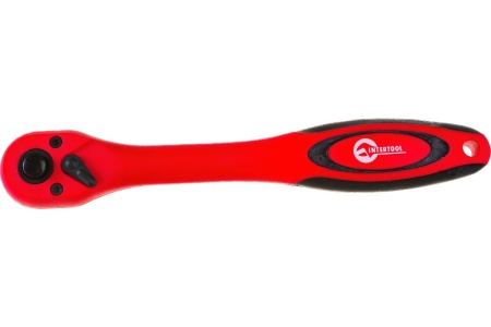 Рукоятка с храповым механизмом INTERTOOL на 72 зуба 3/8, Cr-v., Professional HT-2112