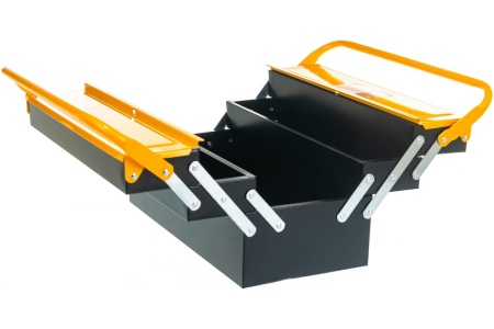 Ящик для инструмента (металлический, с 4-мя раздвижными отделениями, 420х200х200 мм) FIT IT 65679