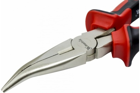 Изогнутые никелированные длинногубцы 180 мм MATRIX NICKEL 17422