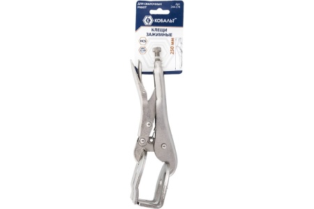 Зажимные клещи для сварочных работ 250мм КОБАЛЬТ 244-278