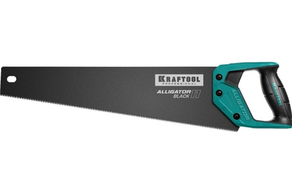 Ножовка для точного реза Kraftool "Alligator BLACK", 450 мм, 11 TPI 3D зуб, 15205-45