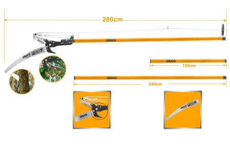 Штанговый сучкорез INGCO 2.8 м HEPS25281