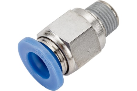 Фитинг цанговый прямой с наружной резьбой 1/8M для трубки диаметром 8 мм SHPI PC 08-R01