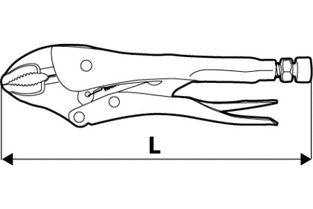 Зажимные клещи с закругленными губками TOPEX 225 мм 32D855