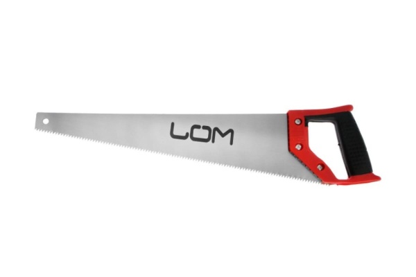 Ножовка по дереву LOM обрезиненная рукоятка, 7-8 TPI, 450 мм 3581502