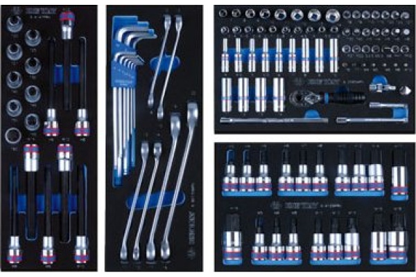 Набор инструментов в красной тележке, 286 предметов KING TONY 934A-010MRV