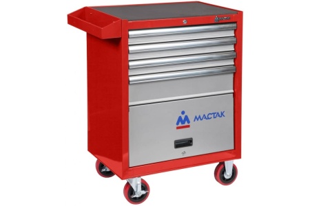 Набор инструментов МАСТЕР 205 предметов МАСТАК 52-04205R в красной тележке