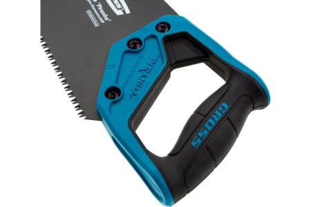 Ножовка по дереву GROSS PIRANHA, 500 мм, 7 TPI, 3D-зуб, тефл. покрытие, 2-х комп. рукоятка 24115