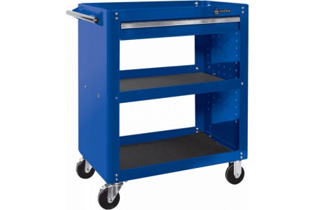 Открытая тележка МАСТАК ОПТИМА 3 полки и ящик, синяя 520-01580MB