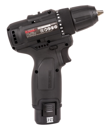 Дрель-шуруповерт аккумуляторная бесщеточная KRESS, KU202.1, 12В, 38Нм, 2Ач x2, ЗУ 1,5А, кейс