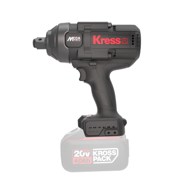 Гайковерт аккумуляторный бесщеточный KRESS KU33.91, 20В, 1/2", 1300 Нм, без АКБ и ЗУ, кейс