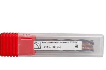 Фреза концевая твердосплавная (14 мм; ц/х; z=4; ВК8) ИПК frezVK8ch14z=4