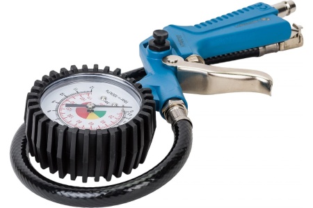 Пистолет для накачки шин с манометром Hogert Technik HT4R757