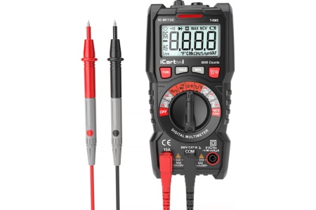 Цифровой мультиметр iCartool CAT III 600 V, измерение температуры, True RMS IC-M113C