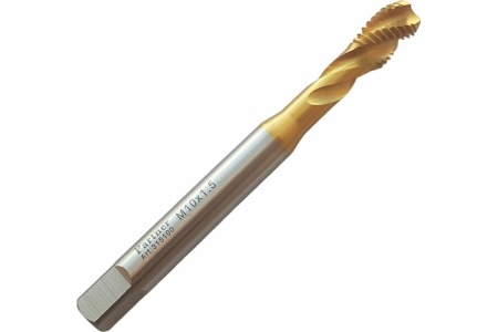 Метчик Partner M10х1.5 HSSE, DIN371, спиральная канавка, Н6, TiN 315100