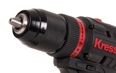 Дрель-шуруповерт аккумуляторная бесщеточная KRESS KUA71, 20В, 60Нм, 4Ач x2, ЗУ 6A, кейс