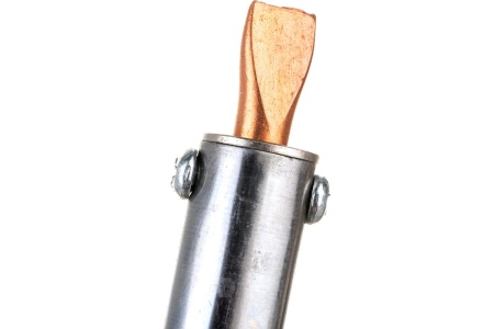 Паяльник ОНЛАЙТ OSE-Pes01-100W-CP дерево, клин прямой 80846