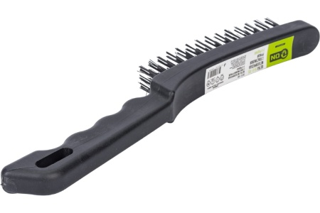 Металлическая щетка с пластиковой ручкой ON 3-х рядная 20-01-103